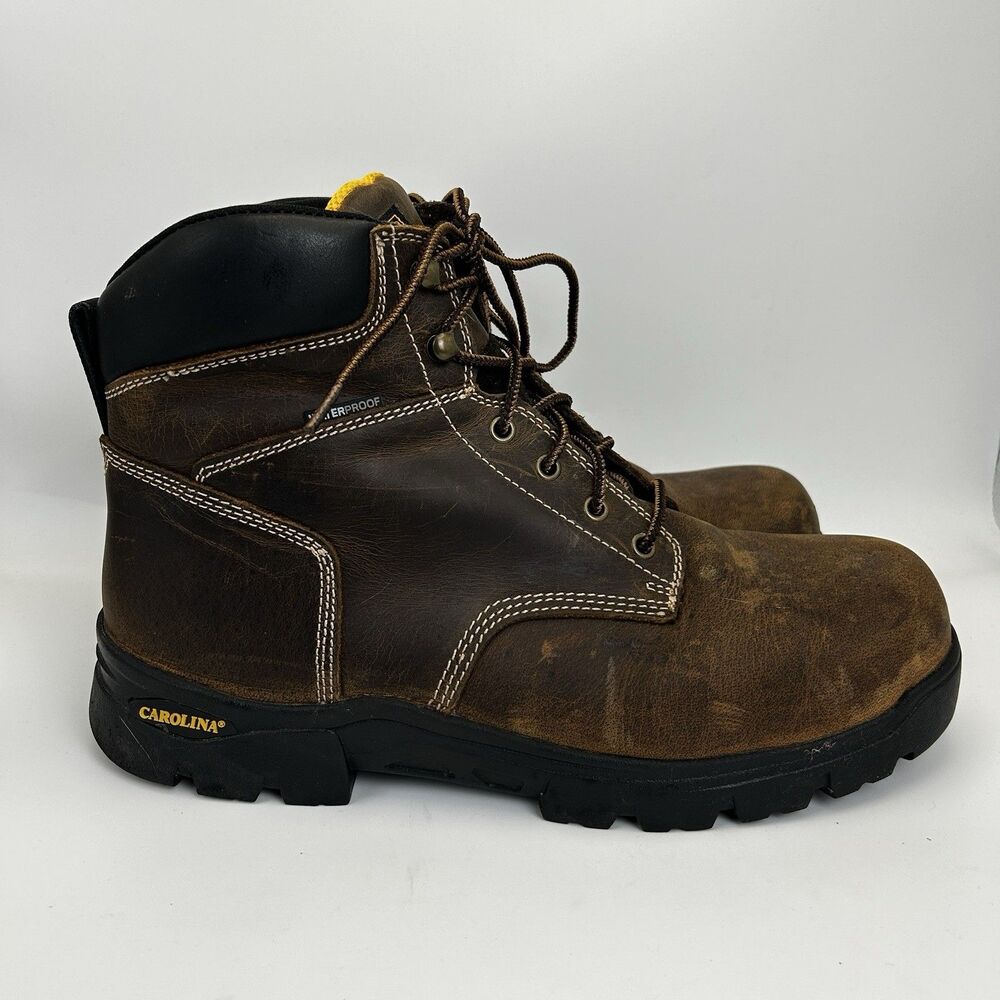 Carolina Circuit 6" Work Boots Mens Sz 13 Brown Leather Waterproof Composite Toe
